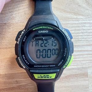 Casio illuminator ladies digital sport watch NEW BATTERY